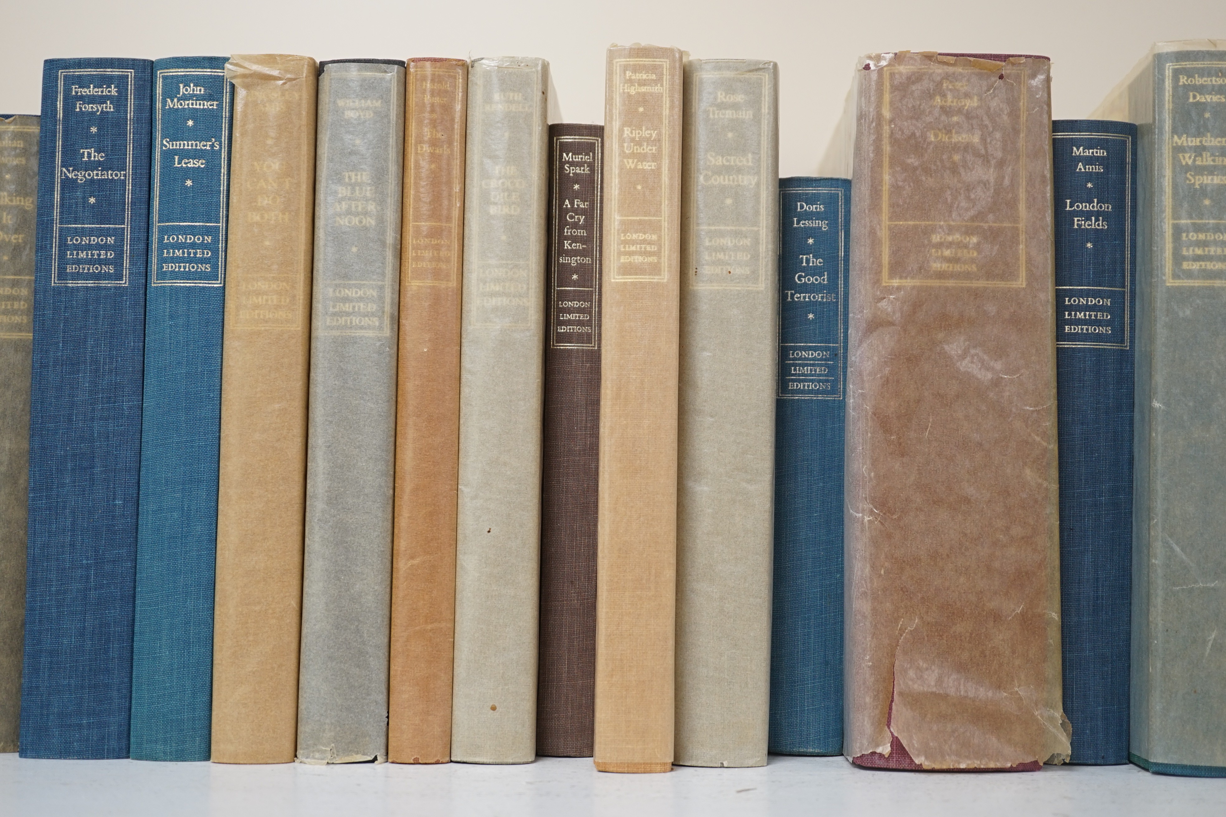 FIRST EDITIONS OR FIRST ENGLISH EDITIONS, ALL SIGNED BY THE AUTHORS. A FINE AND COMPLETE SET. London Limited Editions issued titles by contemporary authors between 1985 and 1994, and the set includes works by some of the